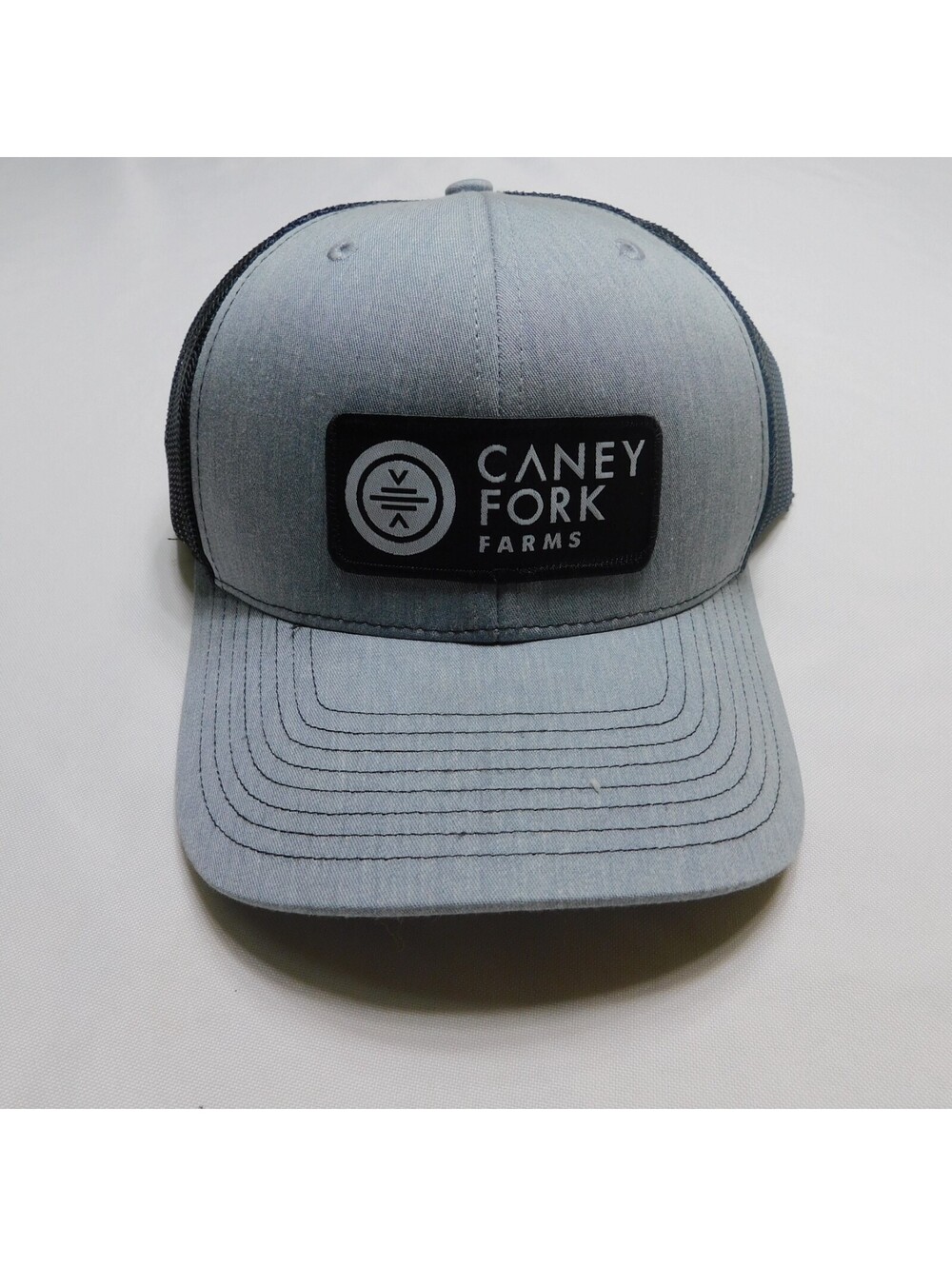 Richardson 112 Trucker Hat Caney Fork Farms Snapback Mesh Cap Grey Black TN